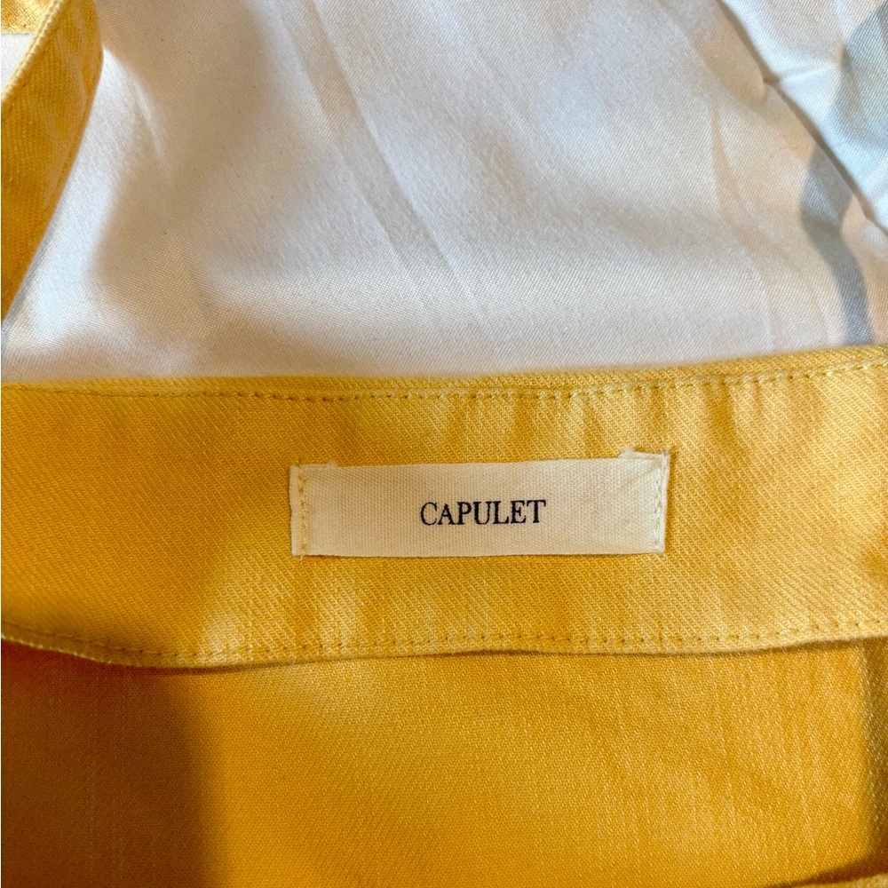 Capulet Yellow Button-Front Mini Dress - Picture 3 of 4